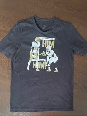 Rare Adidas Travis Hunter Colorado Buffaloes "HIM vs HIM" T-Shirt Men's Medium M